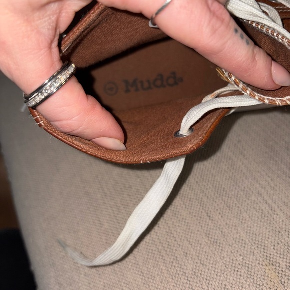 MUDD Brown High-Top Sneakers with White Laces - Picture 9 of 12